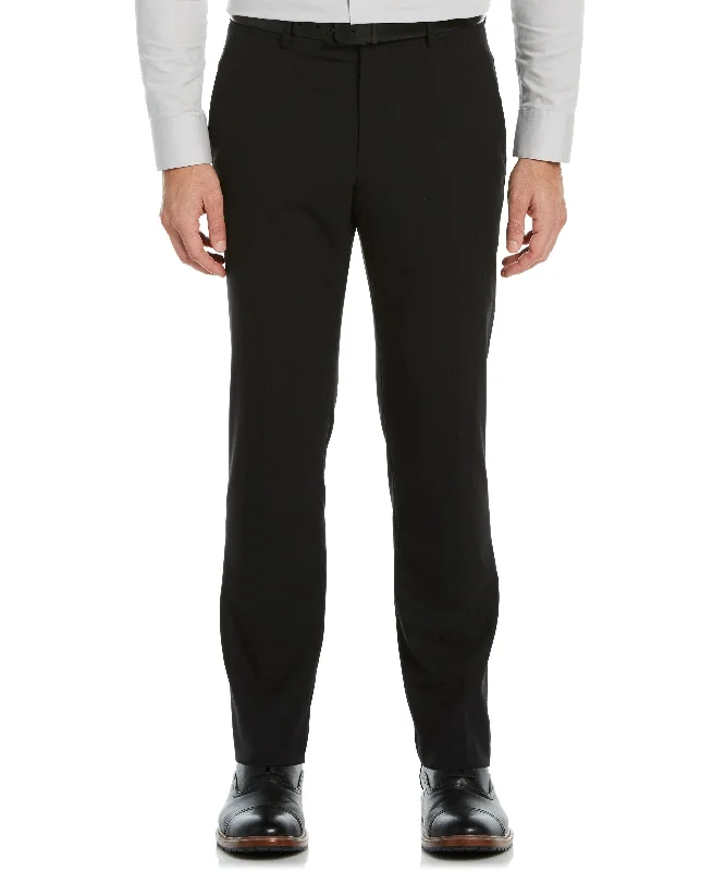Youthful Style Slim Fit Black Stretch Wool Blend Suit Pant