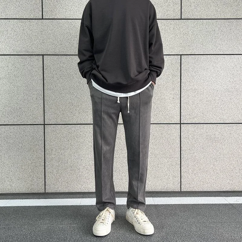 Bottom And Versatile Suede Casual Pants