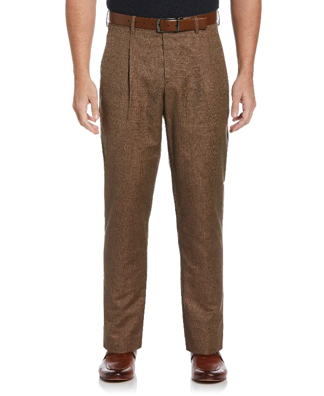 Double-sided Wear Tapered Fit Pleated Pants