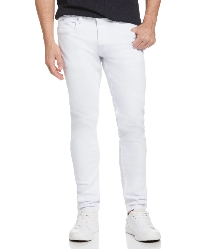 Cozy Chic Recover™ Slim Tapered Fit White Denim Jeans