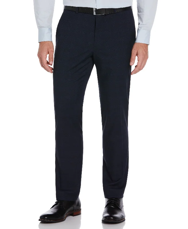 High-end Customization Slim Fit Textured Plaid Suit Pants