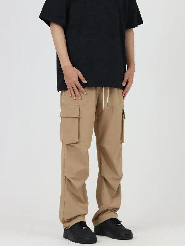 Relaxed Tops Loose-fit Drawstring Cargo Pants