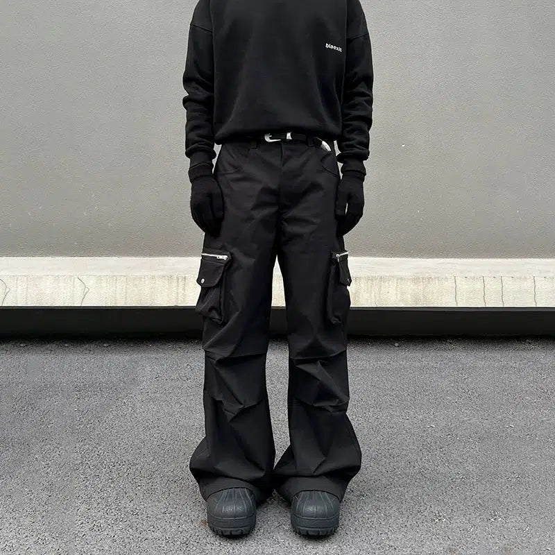 Fashionable And Fashionable Wide-Leg Cargo Pants