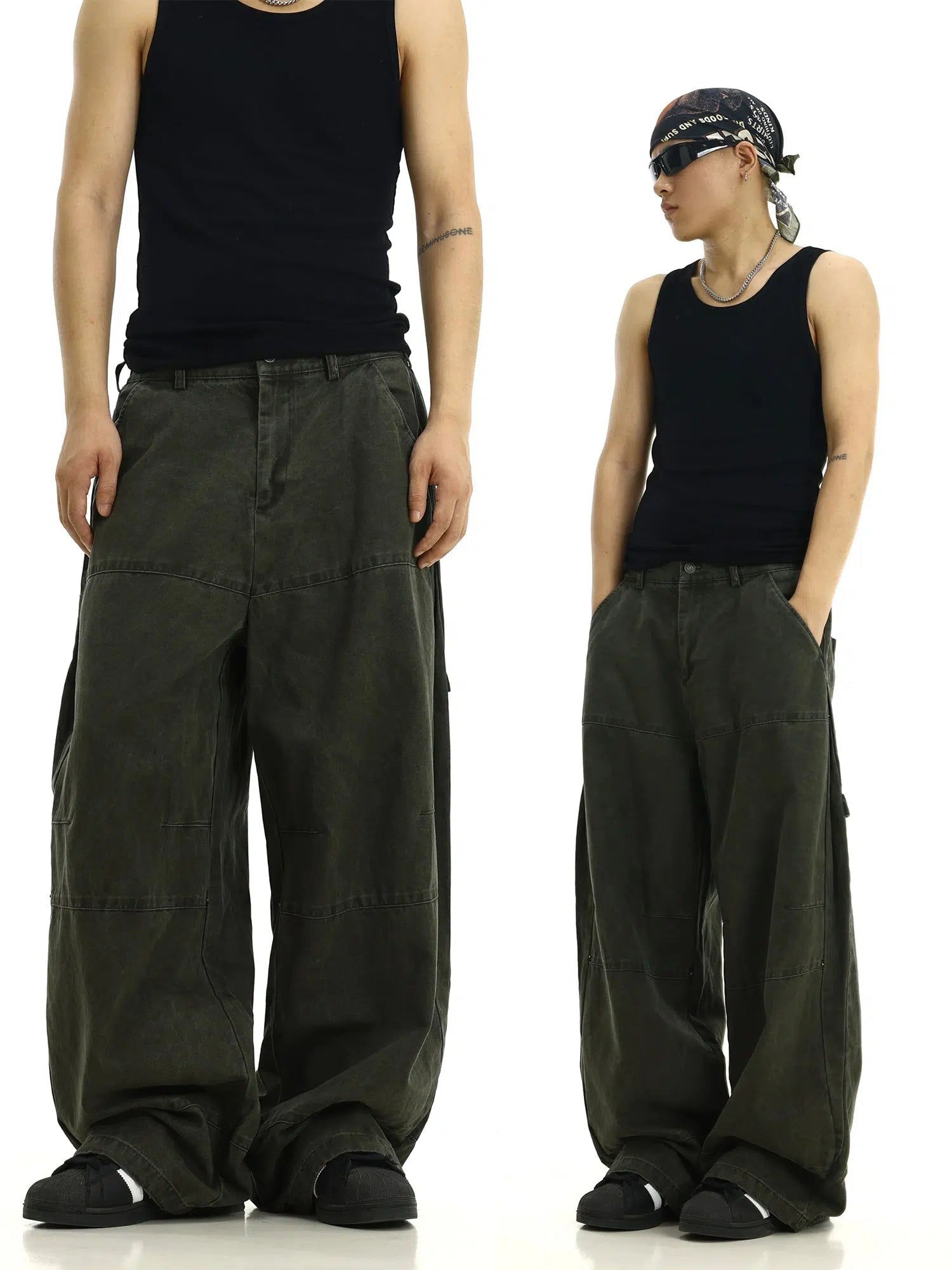 Spiritual Vitality Wide-Leg Cargo Pants
