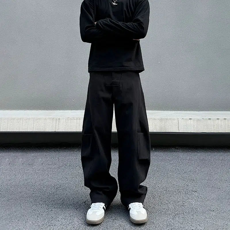 New Products Wide-Leg Casual Pockets Pants