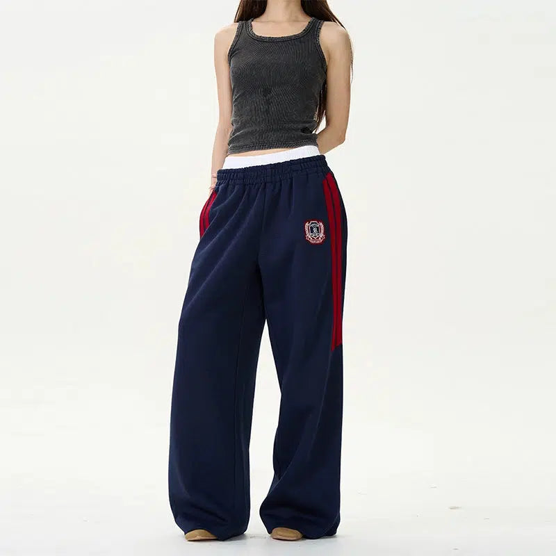 High Street Design Wide-Leg Elastic Waist Pants