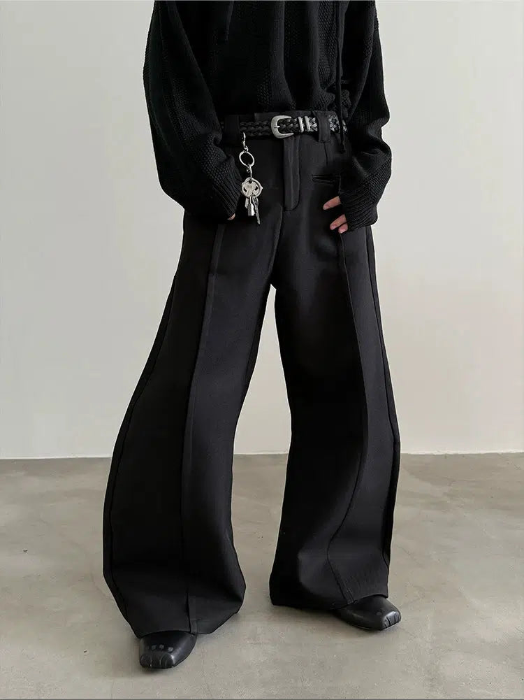 Classic Style Wide-Leg High-Waist Pants