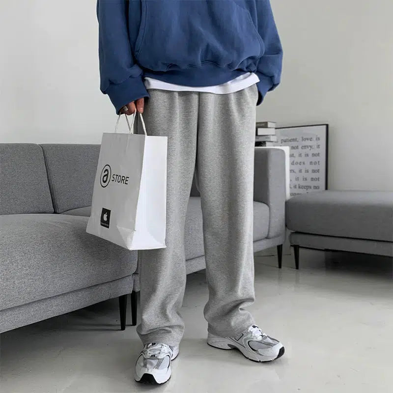Dynamic Fashion Wide Leg Light Gray Sweatpants