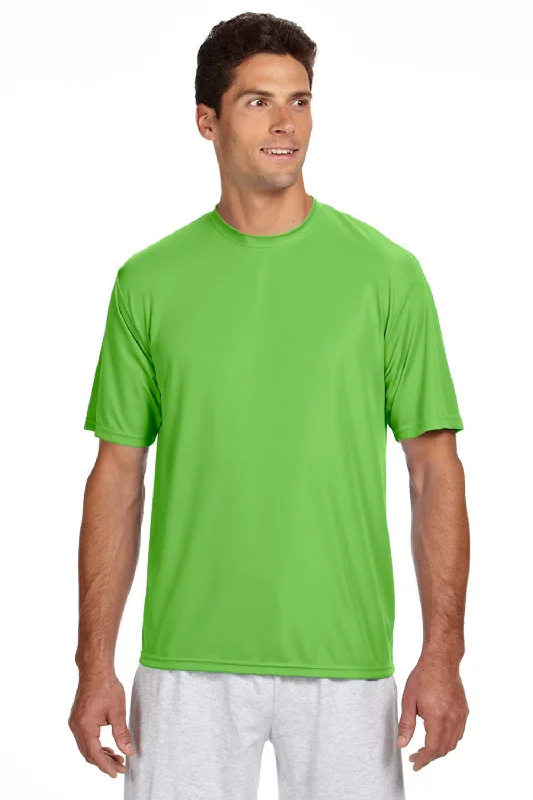 Sexy Fun A4 Mens Performance Moisture Wicking Short Sleeve Crewneck T-Shirt - Lime Green