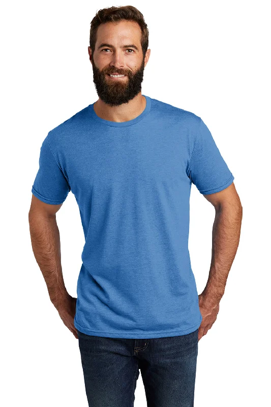 High-end Fabrics Allmade Mens Short Sleeve Crewneck T-Shirt - Azure Blue