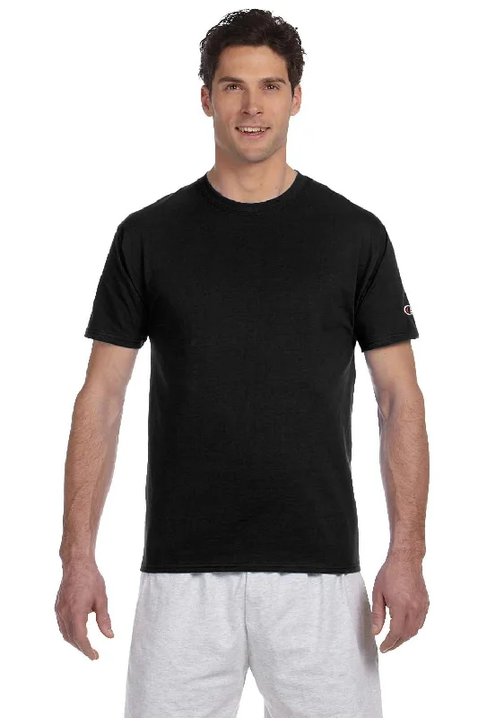Cozy Shirts Champion Mens Short Sleeve Crewneck T-Shirt - Black