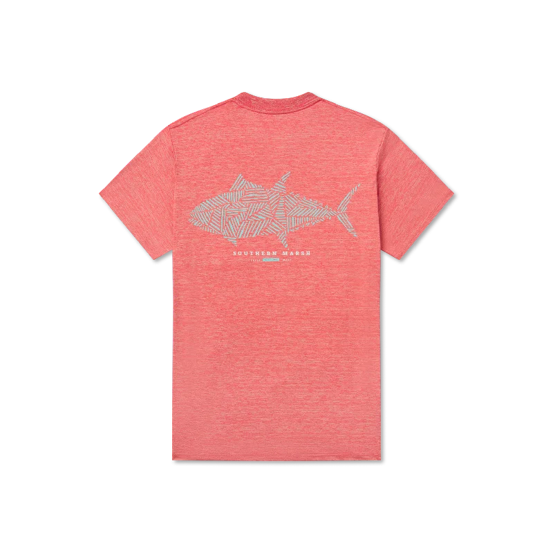 Relaxed Fit Wear FieldTec™ Heathered Performance Tee - Tuna