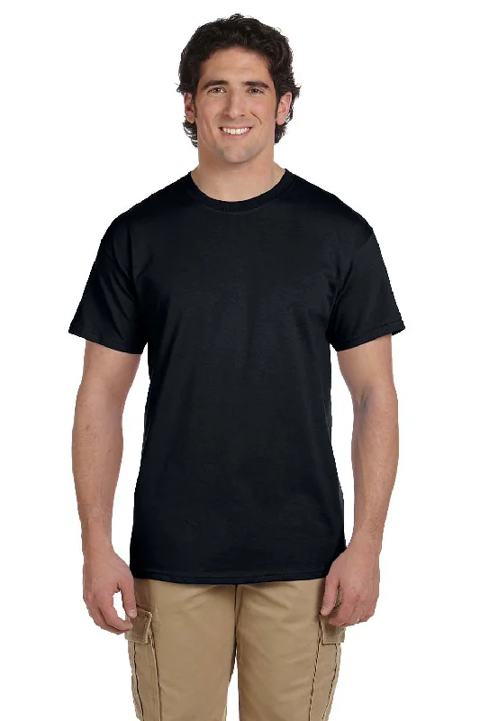 Classic Design Fruit Of The Loom Mens HD Jersey Short Sleeve Crewneck T-Shirt - Black