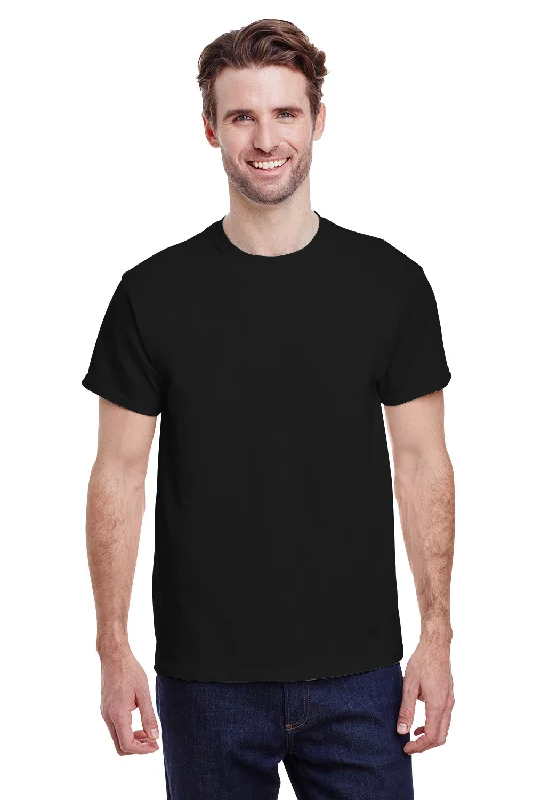 Cozy Lounge Wear Gildan Mens Short Sleeve Crewneck T-Shirt - Black
