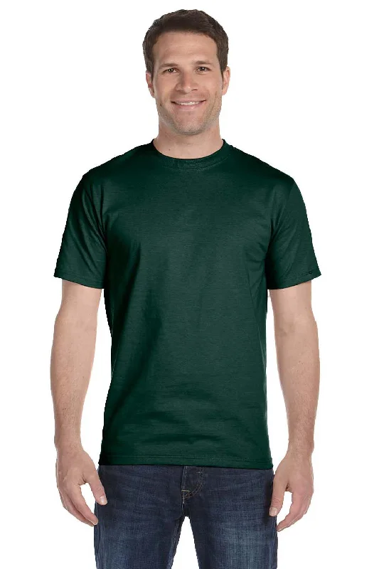 Soft Touch Hanes Mens Beefy-T Short Sleeve Crewneck T-Shirt - Deep Forest Green