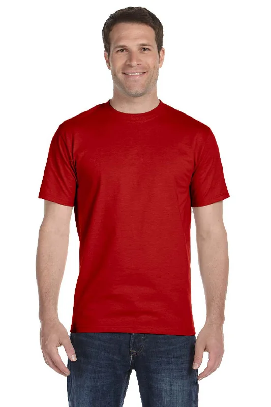 Weekend Wear Hanes Mens Beefy-T Short Sleeve Crewneck T-Shirt - Deep Red