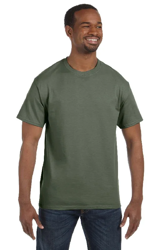 Casual Comfort Hanes Mens ComfortSoft Short Sleeve Crewneck T-Shirt - Fatigue Green