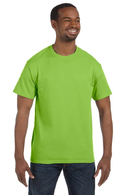 Slim Fit Hanes Mens ComfortSoft Short Sleeve Crewneck T-Shirt - Lime Green