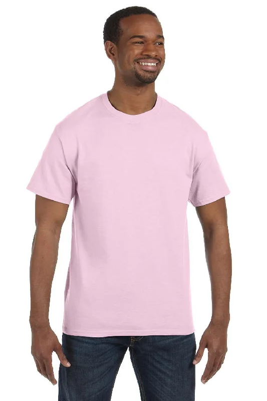 Denim Design Hanes Mens ComfortSoft Short Sleeve Crewneck T-Shirt - Pale Pink