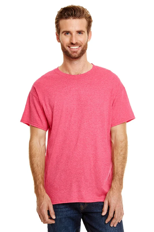 Soft Textures Hanes Mens X-Temp FreshIQ Moisture Wicking Short Sleeve Crewneck T-Shirt - Red - Closeout
