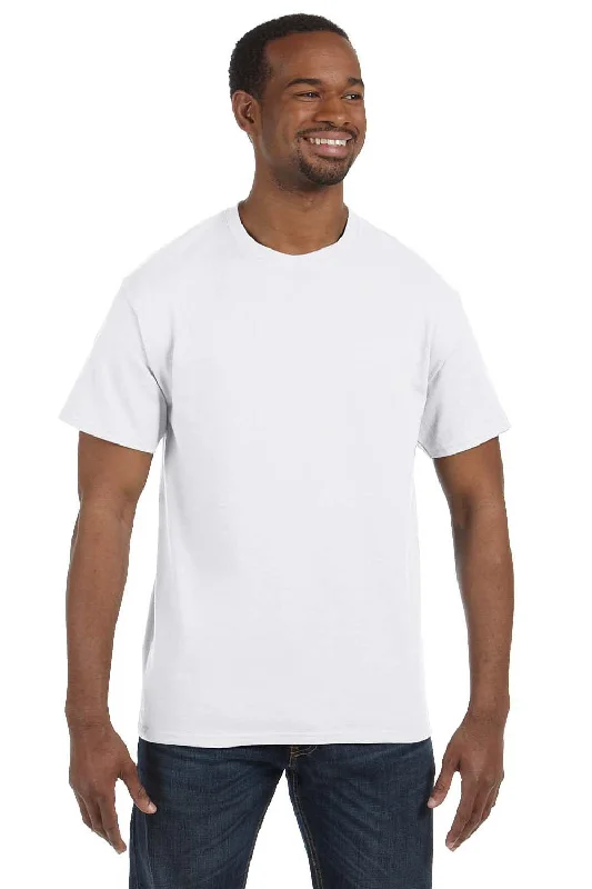 Relaxed Fit Jerzees Mens Dri-Power Moisture Wicking Short Sleeve Crewneck T-Shirt - White