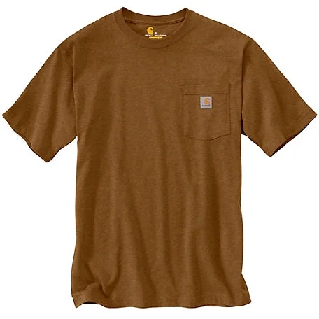 Designer Style K87 - Loose Fit Heavyweight Pocket Tee, Oiled Walnut Heather