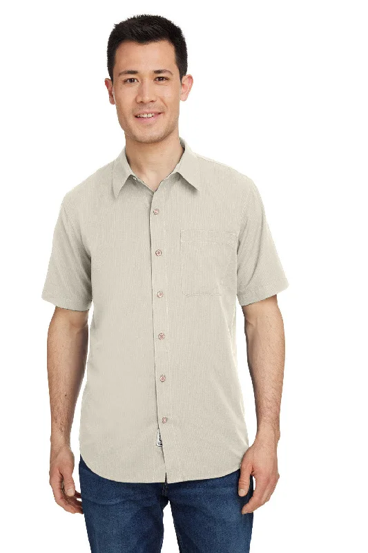 Simple Design Marmot Mens Aerobora Short Sleeve Button Down Shirt w/ Pocket - Sandbar