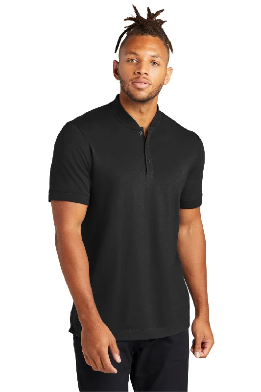 New Autumn And Winter Styles Mercer+Mettle Mens Moisture Wicking Short Sleeve Henley T-Shirt - Deep Black
