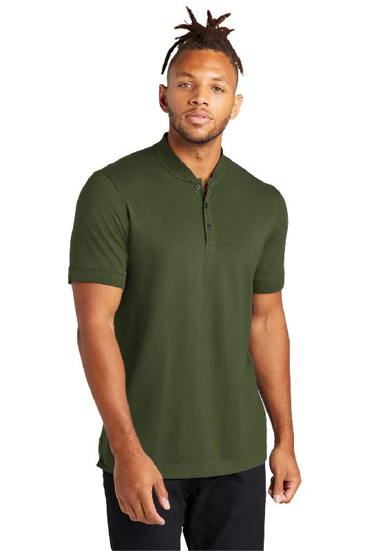 Comfortable And Simple Mercer+Mettle Mens Moisture Wicking Short Sleeve Henley T-Shirt - Townsend Green