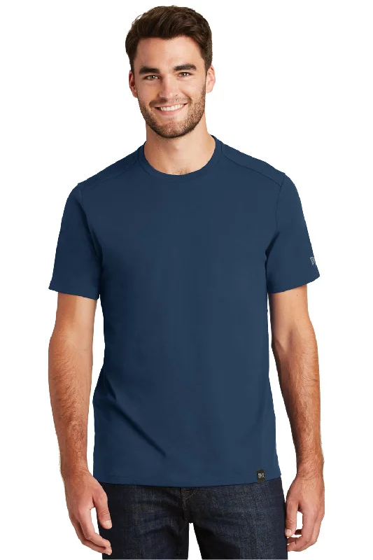 Comfy Chic Wear New Era Mens Heritage Short Sleeve Crewneck T-Shirt - Dark Royal Blue - Closeout