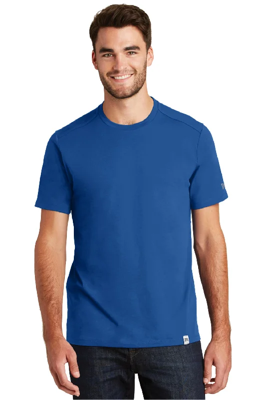 Casual Fit Wear New Era Mens Heritage Short Sleeve Crewneck T-Shirt - Royal Blue
