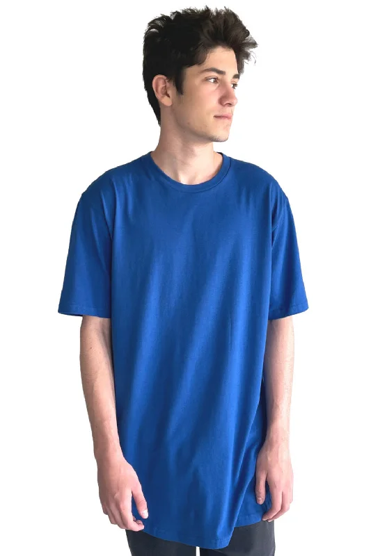 Editorial Design Next Level Mens Long Body Jersey Short Sleeve Crewneck T-Shirt - Royal Blue