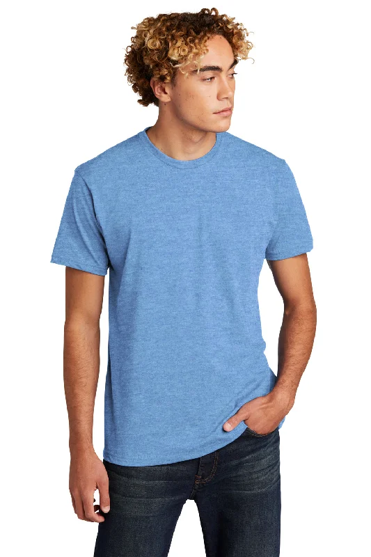 Party Wear Next Level Mens CVC Jersey Short Sleeve Crewneck T-Shirt - Heather Columbia Blue