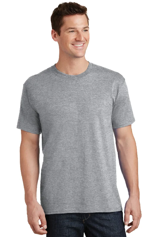 Creative Prints Port & Company Mens Core Short Sleeve Crewneck T-Shirt - Heather Grey