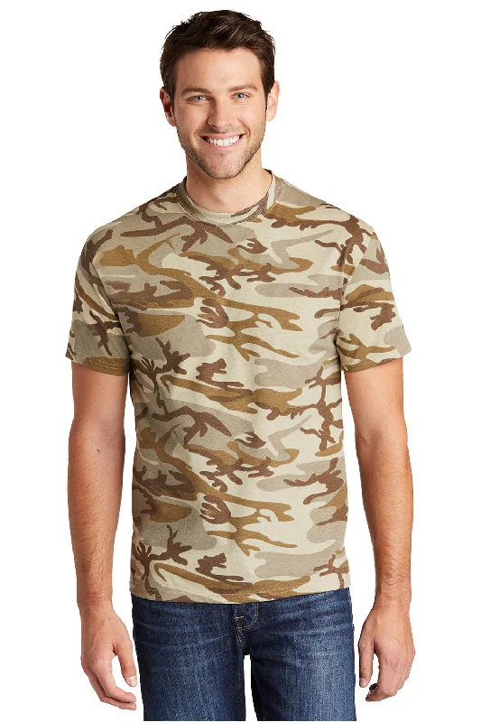 High Street Series Port & Company Mens Core Short Sleeve Crewneck T-Shirt - Desert Camo