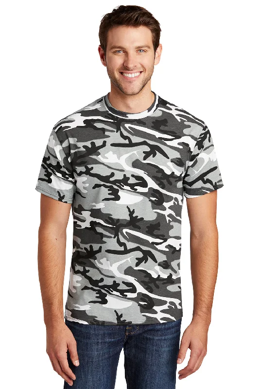 Classic Style Port & Company Mens Core Short Sleeve Crewneck T-Shirt - Winter Camo