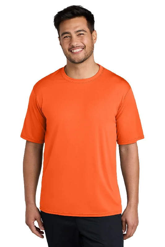 Modern Comfort Wear Port & Company Mens Dry Zone Performance Moisture Wicking Short Sleeve Crewneck T-Shirt - Neon Orange
