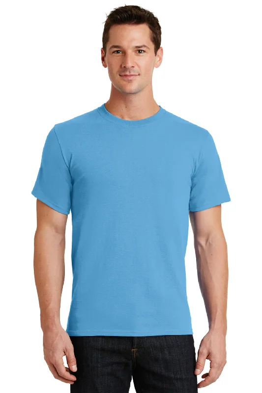 Leisure Sports Port & Company Mens Essential Short Sleeve Crewneck T-Shirt - Aquatic Blue