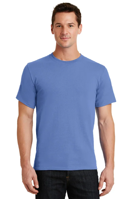 Easygoing Style Port & Company Mens Essential Short Sleeve Crewneck T-Shirt - Carolina Blue