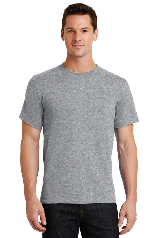 Port & Company Mens Essential Short Sleeve Crewneck T-Shirt - Heather Grey