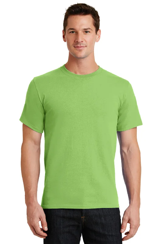 Personal Design Port & Company Mens Essential Short Sleeve Crewneck T-Shirt - Lime Green