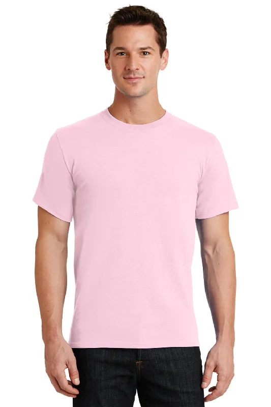 Port & Company Mens Essential Short Sleeve Crewneck T-Shirt - Pale Pink