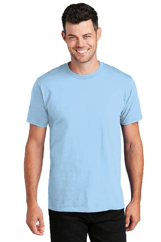 Advanced Customization Port & Company Mens Fan Favorite Short Sleeve Crewneck T-Shirt - Light Blue