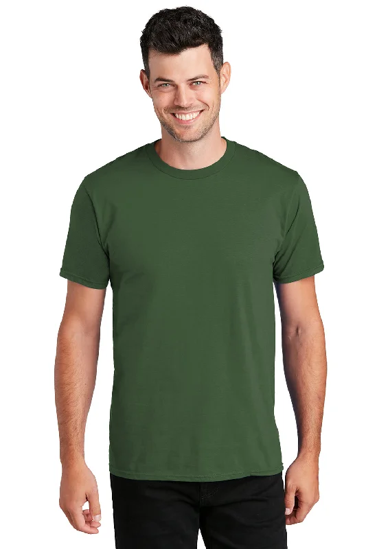 Cool Breeze At Night Port & Company Mens Fan Favorite Short Sleeve Crewneck T-Shirt - Olive Green