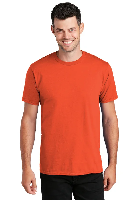 Simple Comfort Port & Company Mens Fan Favorite Short Sleeve Crewneck T-Shirt - Orange