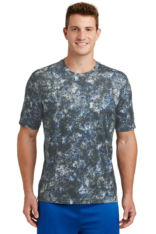 Versatile Comfort Wear Sport-Tek Mens Mineral Freeze Moisture Wicking Short Sleeve Crewneck T-Shirt - True Royal Blue