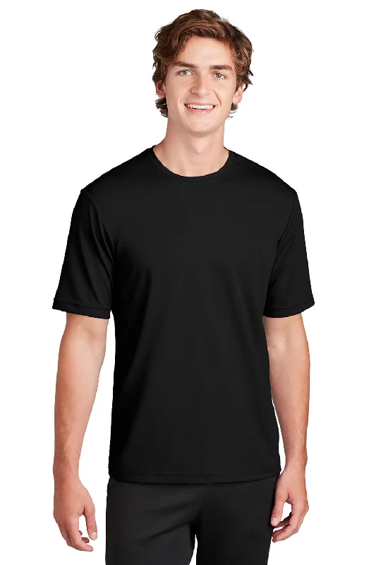 Cozy Knits Sport-Tek Mens RacerMesh Moisture Wicking Short Sleeve Crewneck T-Shirt - Black