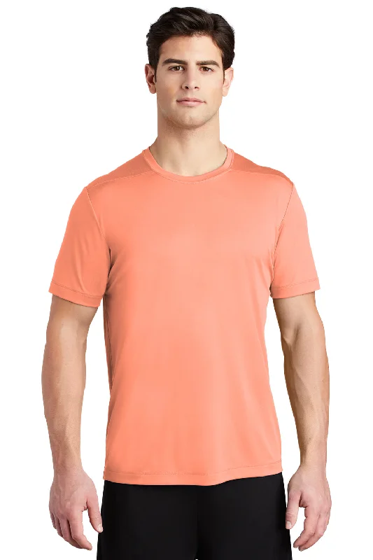 Nightclub Style Sport-Tek Mens Moisture Wicking Short Sleeve Crewneck T-Shirt - Soft Coral Orange