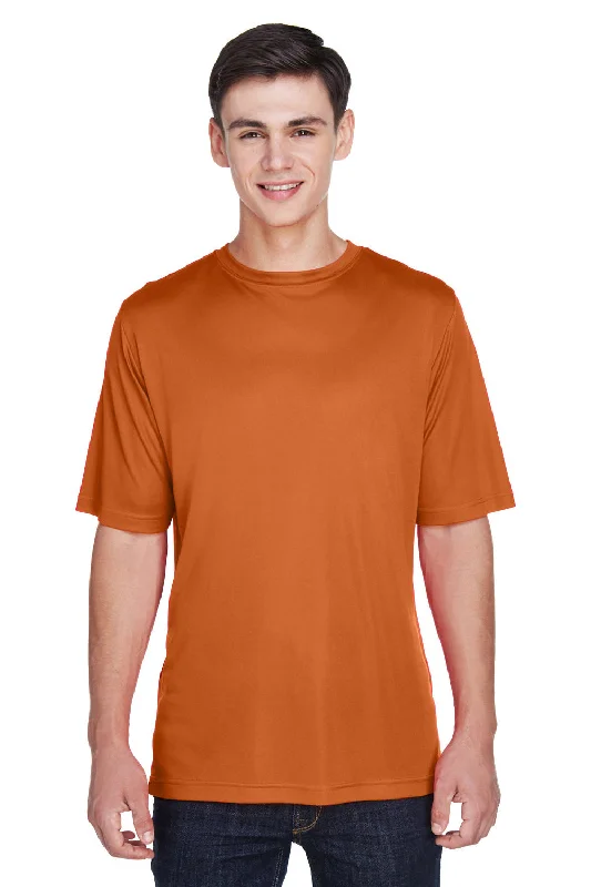 Fresh And Natural Team 365 Mens Zone Performance Moisture Wicking Short Sleeve Crewneck T-Shirt - Burnt Orange
