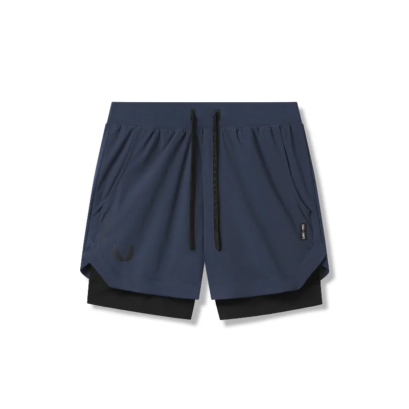 Wearable At Home Or Out 0865. Tetra-Lite® 5" Liner Short - Navy "Wings"/Black